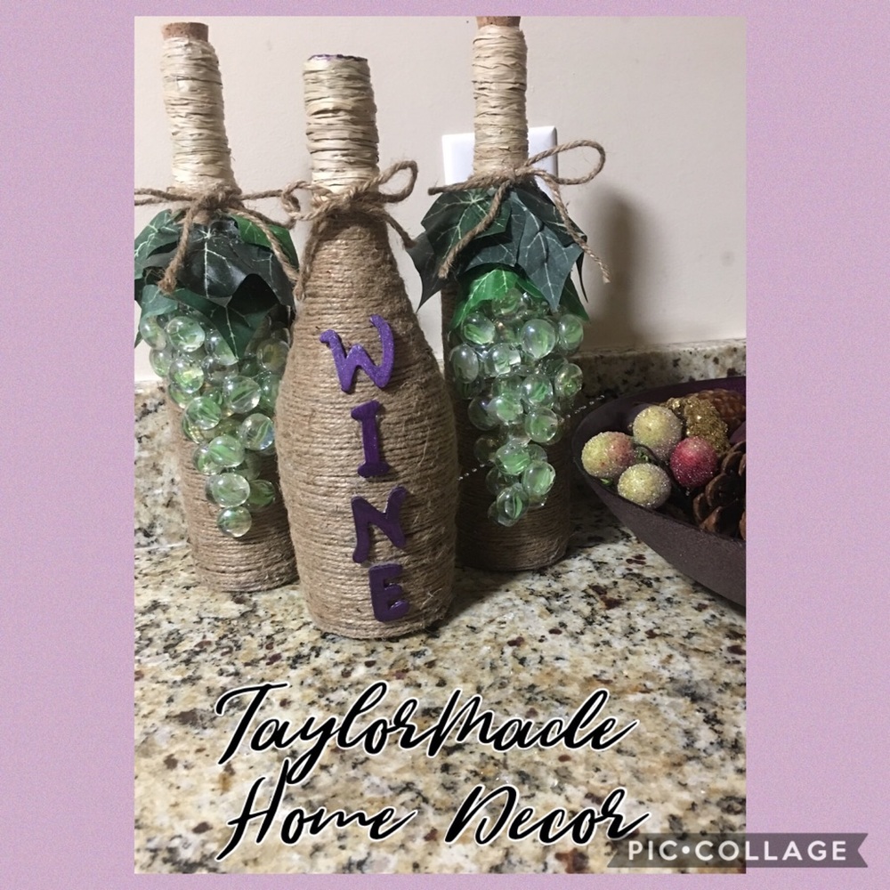 🍾🍷Handmade Wine Bottles & Canisters🍷🍾